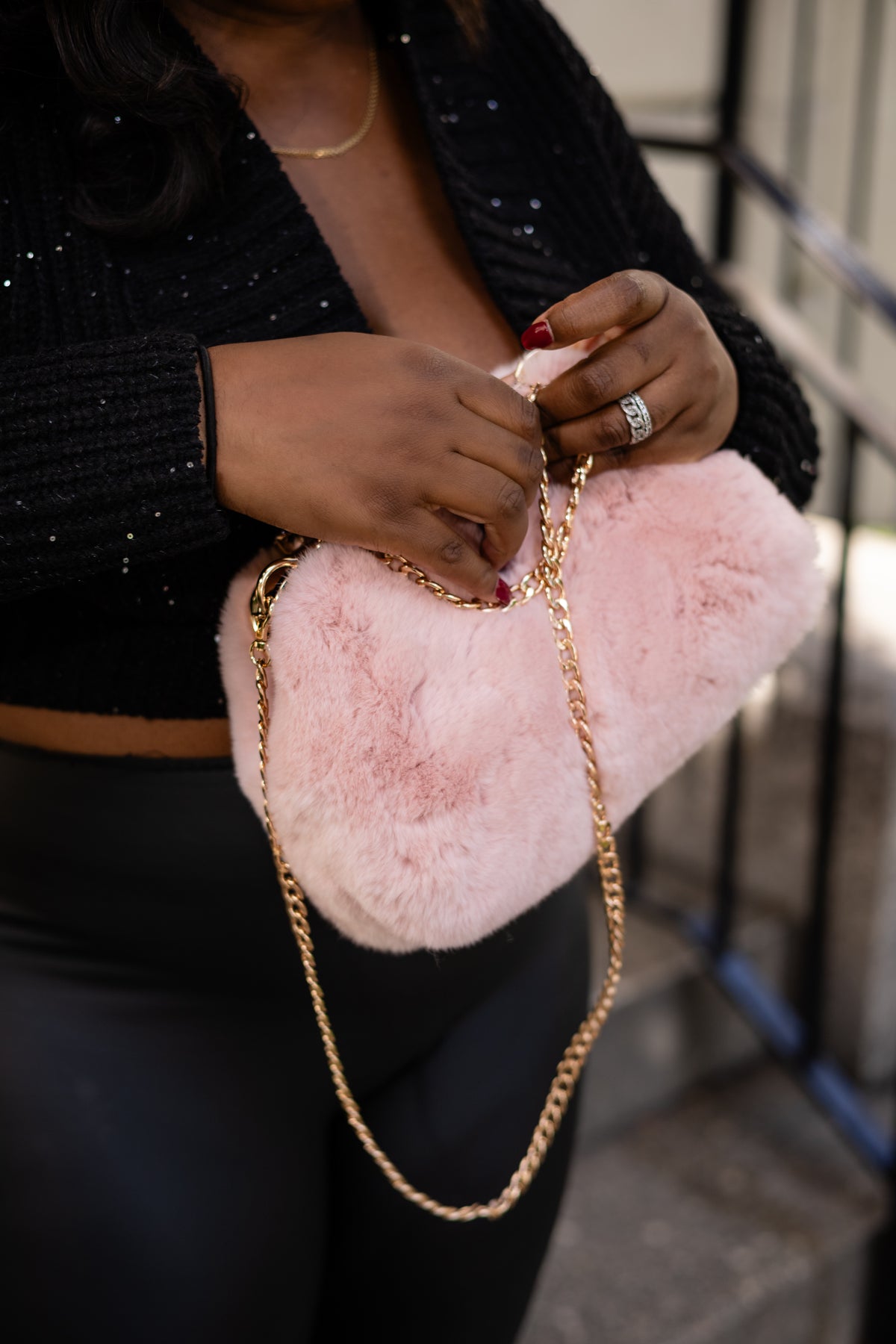 TAURUS | REX RABBIT FUR HANDBAG