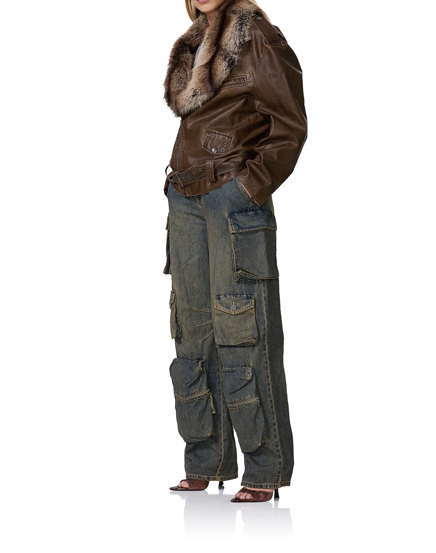 Blaise Fur Moto Jacket