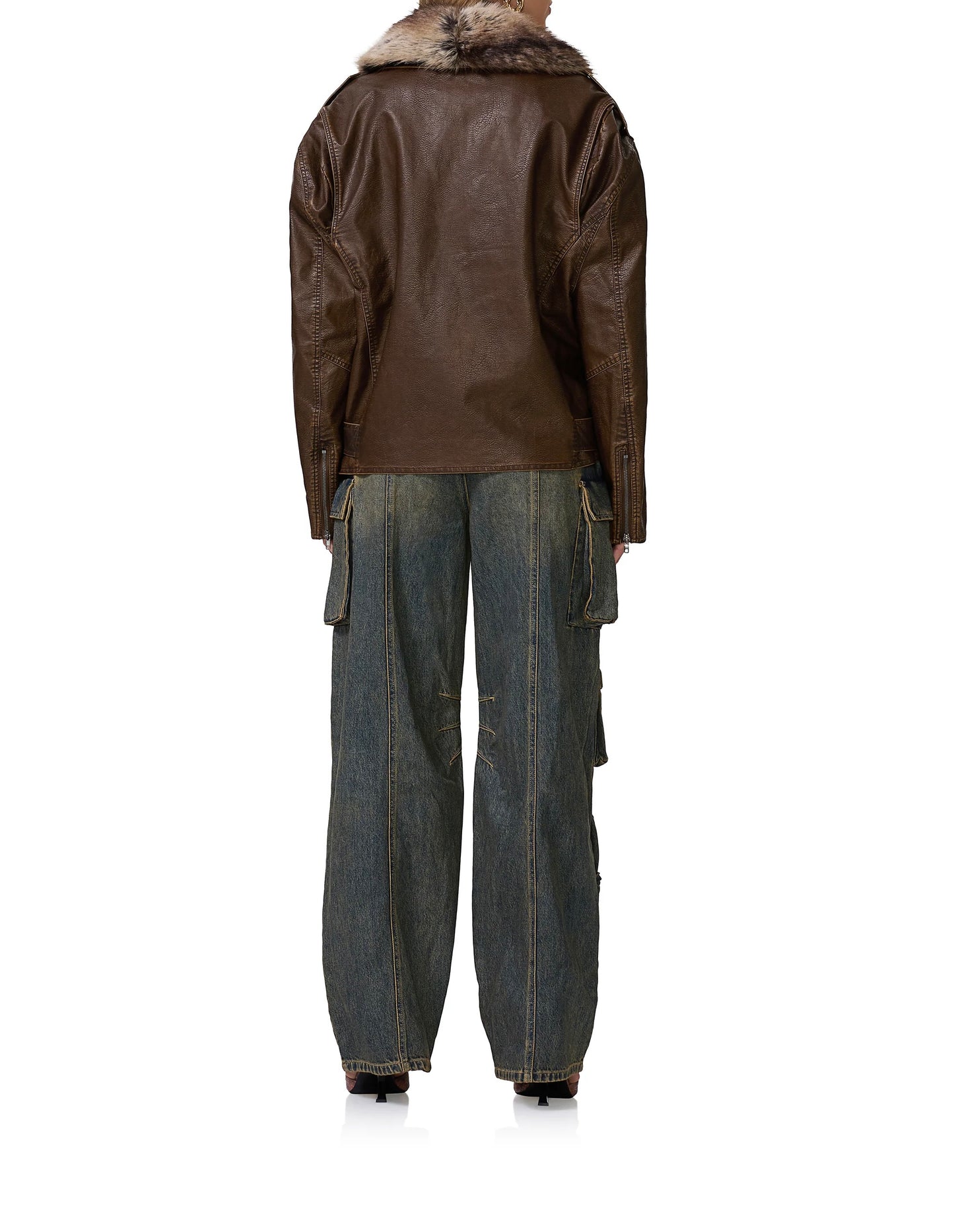 Blaise Fur Moto Jacket
