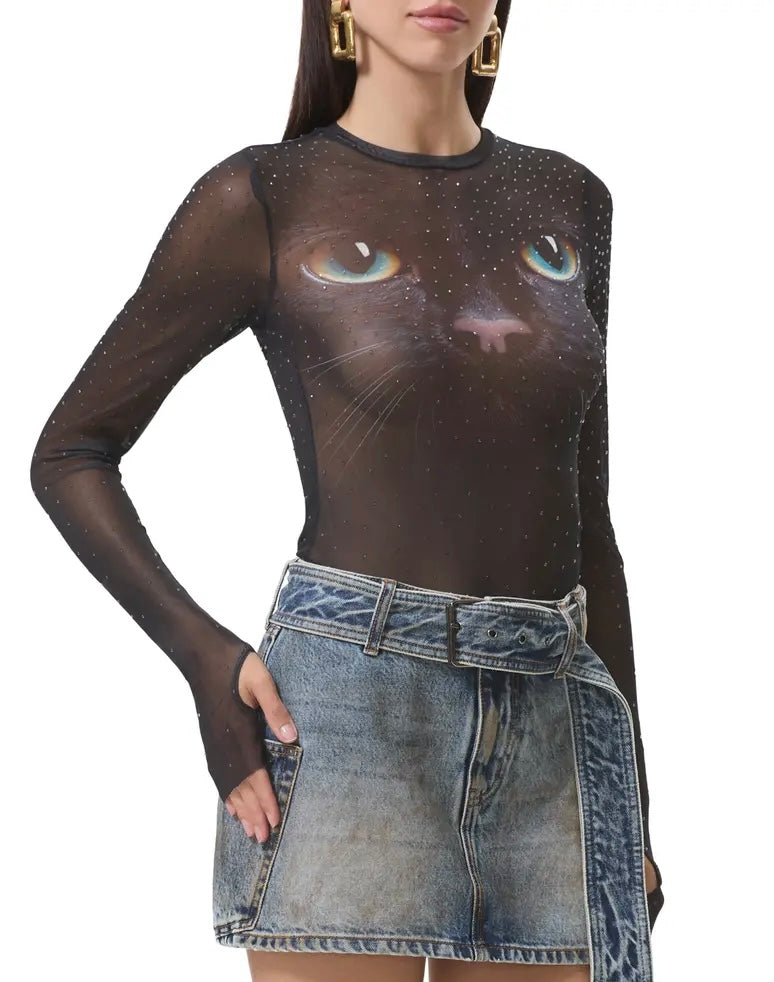 KAYLEE DEW TOP IN CAT FACE