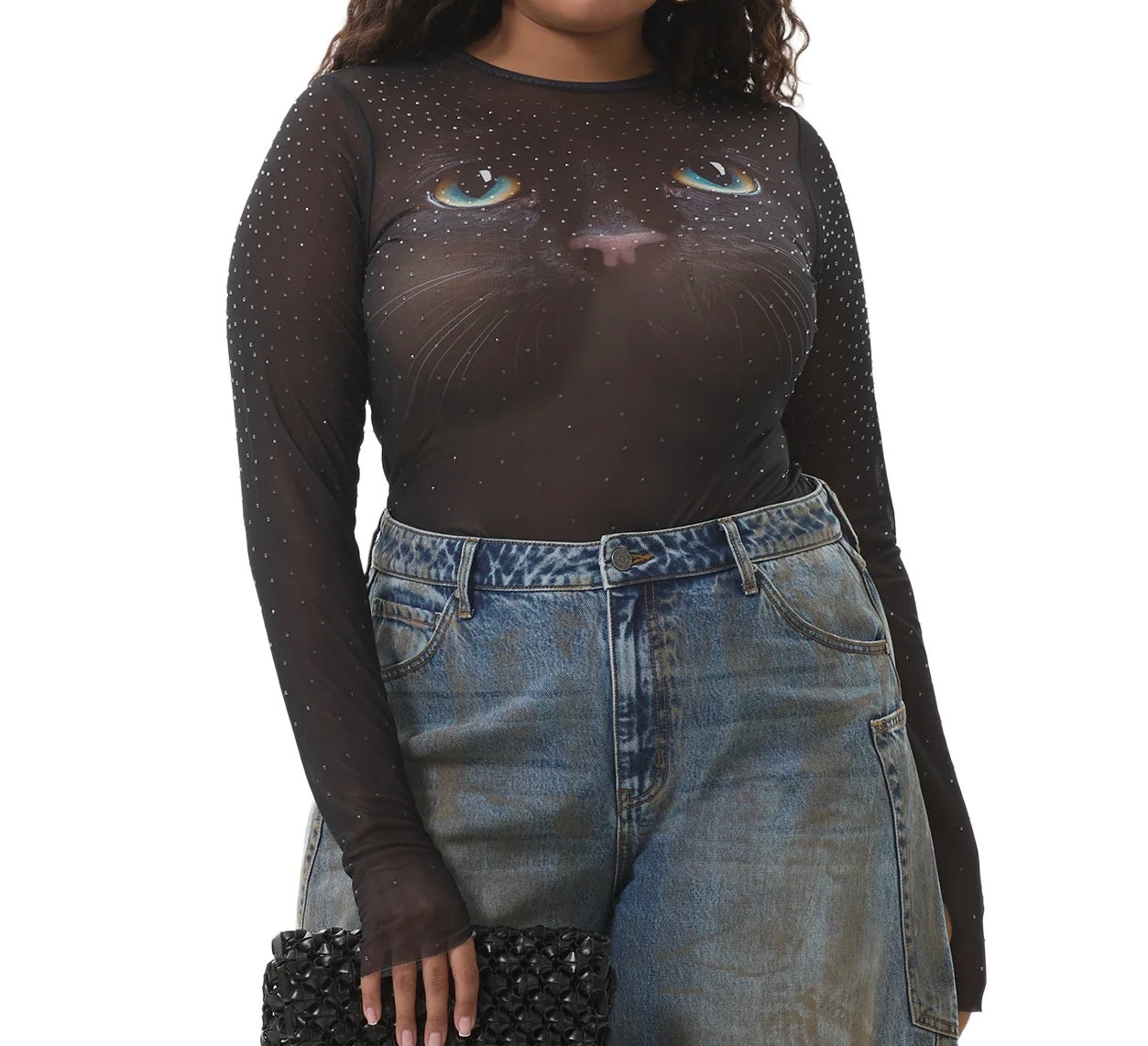 KAYLEE DEW TOP IN CAT FACE