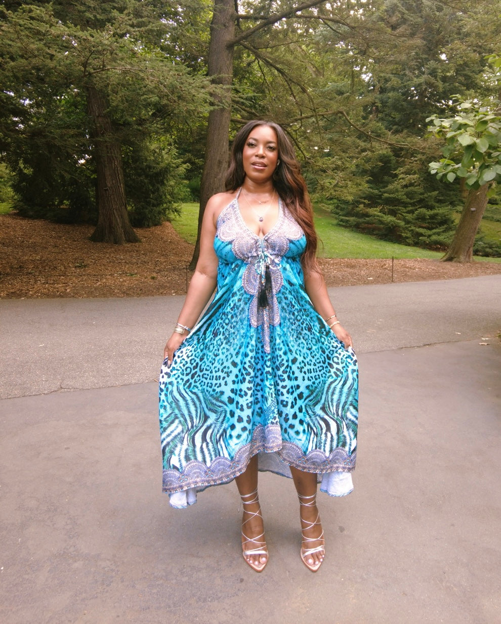 OCEAN SIREN KAFTAN DRESS