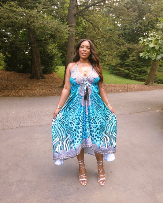 OCEAN SIREN KAFTAN DRESS