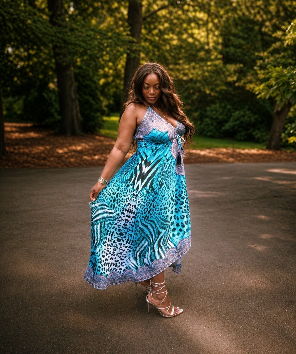 OCEAN SIREN KAFTAN DRESS