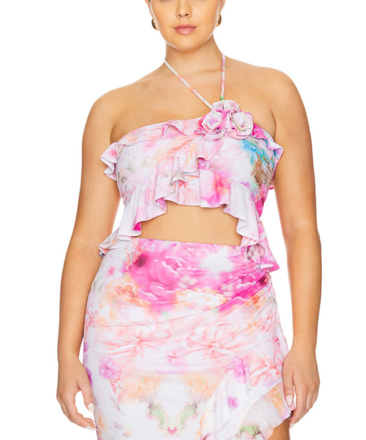 COZETTE TOP and SAL MAXI SKIRT SET in FALLING PETALS