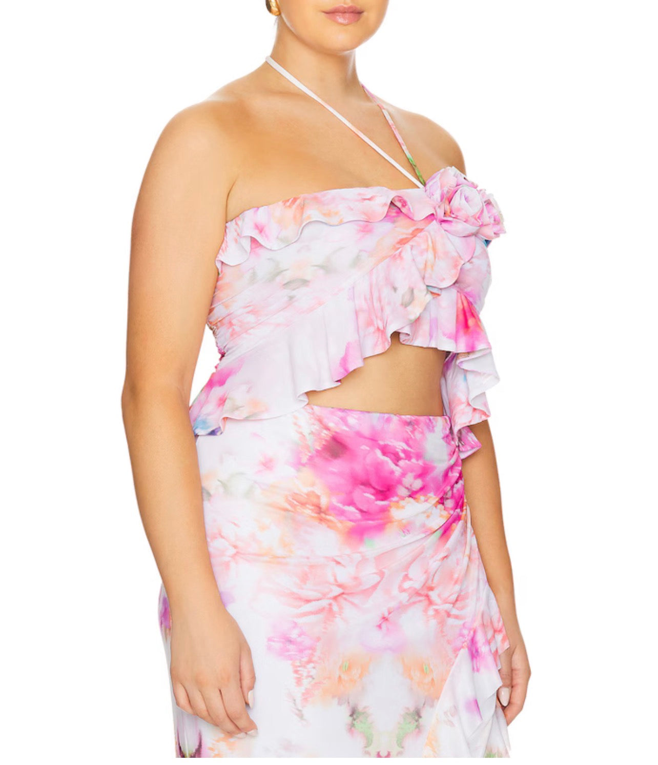 COZETTE TOP and SAL MAXI SKIRT SET in FALLING PETALS