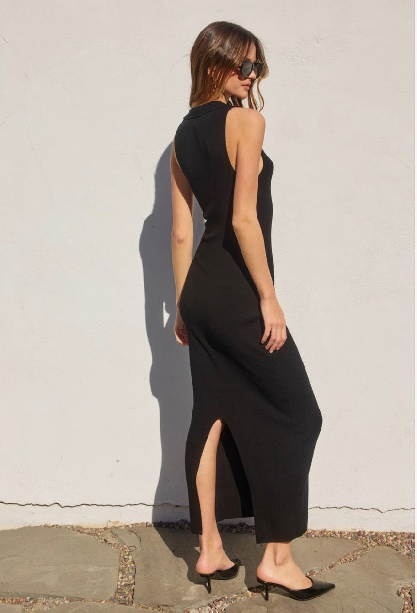 The Noir Knit Maxi Dress